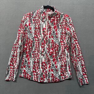 IBKUL Kamila 1/4 Zip Mesh Under Long Sleeve Pullover S Quick Dry UPF 50 Sporty